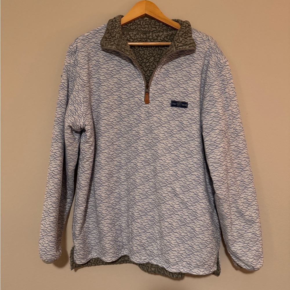 Men's 1/4 Zip-Up Reversible Sherpa Sweater